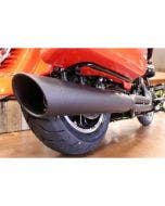 D&D Black M8 Billet Cat 2 Into 1 Exhaust Harley w/ Vortex Baffle FLH 17-Up