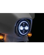 Kuryakyn Orbit Vision 7" LED w/ White LED Halo Harley Headlight FLH/T 2460