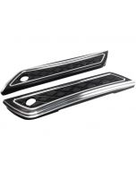 Eddie Trotta Black Platinum Cut Saddlebag Hinge Latch Cover Harley FLH/T 14-19