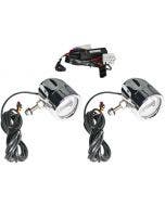 Custom Dynamics ProBeam Chrome LED Halo Fog Lamps Harley Touring FLHX 10-13