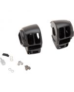 Drag Black 1 1/4" Handlebar Control Cruise Switch Housing Kit Harley FLH/T 08-13