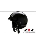 Z1R Nomad Solid Black Open Face Motorcycle Helmet DOT (XXS-2XL)