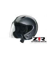 Z1R ACE Solid Dark Silver Street Motorcycle Helmet Open Face w/ Shield (XS-3XL)