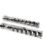 Accutronix PF121-AKC Muzzle Break Footpeg Chrome Rigid Pair Harley