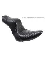 Le Pera LYO-020 Black Cherokee 2-Up Seat Smooth Harley M8 Softail Fat Boy 18-21