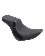 Le Pera Black Daytona 2-Up Seat Basket Weave Harley Softail Fat Boy 18-21