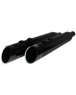 Khrome Werks 4.5" HP Plus Slip-On Muffler Edge Tip Black Obsidian Harley FLH 17-Up