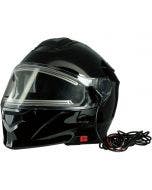 Z1R Gloss Black Electric Shield Solaris Modular Full Face Snow Helmet XS-2X