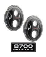JW Speaker 0554543 EVO J2 Black 7" LED Headlight Kit DOT 07-18 Jeep Wrangler JK
