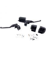 Drag Black 5/8" Master Cylinder Handlebar Control Kit Harley Big Twin FX 84-95