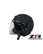 Z1R ACE Solid Rubatone Black Street Motorcycle Helmet Open Face w/ Shield (XXS-3XL)