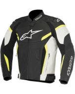 Buy Alpinestars GP Plus R Airflow v2 Black White Yellow Leather Jacket V2 (48-64) from Eastern Performance Cycles. Great prices and free shipping!