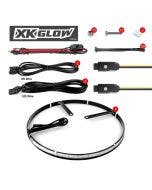XK Chrome XK-WHEEL-KIT 4pc 15" LED Wheel Ring Kit Bluetooth w/ Turn Signal Jeep