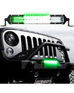 XK Glow 2-in-1 10" LED Light Bar Flood & Spot Combo w Hunting Mode For Jeep