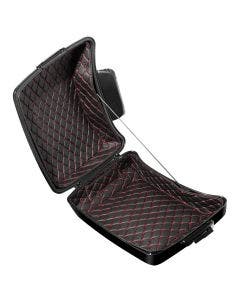 HOGWORKZ® Chopped Tour Pack Liner | Black w/ Red Stitching for Harley FLH/ 97-24