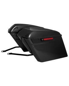 Hogworkz HW167221 Black Stretched Saddlebag Conversion Kit Harley Softail 84-17