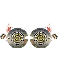 Custom Dynamics Dynamic Clusters2 LED Rear Turn Signal Flat Insert 1156 Harley