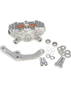 Performance Machine PM Chrome Vintage Single Front Brake Caliper Harley 13"