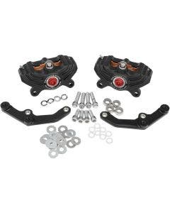 Performance Machine PM Black Ops Vintage Dual Front Brake Caliper Harley 13"