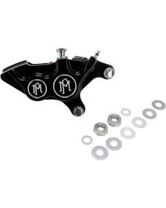 Performance Machine Contrast Cut Black Right Side Caliper for 2000-up Harley 11.5