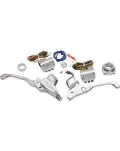 Performance Machine PM Chrome 9/16 Handlebar Controls Cable Clutch 3 Button