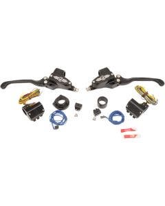Performance Machine Black Contrast 9/16 Handlebar Control Kit Hydraulic 3 Button