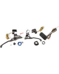 Performance Machine Black Contrast Cut 9/16 Can Bus Handlebar Control Kit Cable