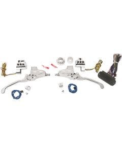 Performance Machine Chrome 11/16 Can Bus Handlebar Control Kit 14-16 FLH