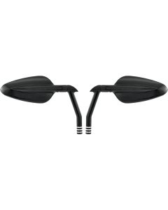 Performance Machine PM Black Contrast Cut Vision Arrow Handlebar Mirrors Pair Harley