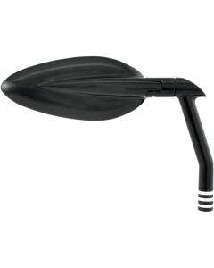 Performance Machine PM Black Contrast Cut Vision Blade Handlebar Mirror Harley & Metric