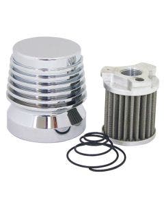 VFactor Chrome Billet Reusable Lifetime Oil Filter Harley Twin Cam Evo XL 80-Up