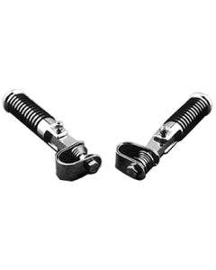 Chrome O-Ring Footrests Small Diameter Pivot Stud 1-1.25" Clamp Harley & Custom