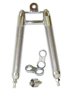 Chrome Finned Billet Oil Cooler w/ Clamps Harley Big Twin 1 1/4 Frame Tubes