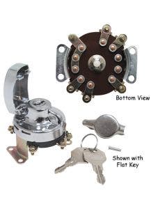 Chrome 6 Post Ignition Switch Harley Big Twin Fat Bob Dashes 36-95 75105-73T