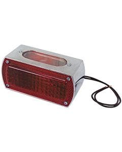 Mid USA 11211 V-Factor Chrome Box Taillight Assembly Harley & Custom Universal