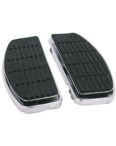 Chrome 8" Floorboards Footboards ISO Style OE Rep 50621-79A Harley FL 86-Up
