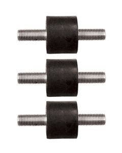 Mid USA 83563 Heavy Duty Rubber Mounts Oversize Studs 3-Pack 5/16-24 X 3/4" Long