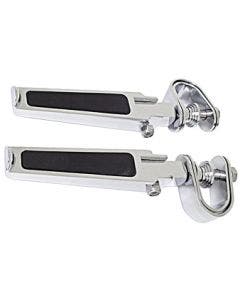 Mid USA 24008 Chrome Custom Footrest Pairs Highway Bars or Frame 1" - 1 1/4"