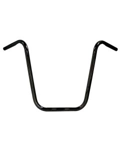 Chrome 16" Rise Black Ape Hanger 1" Handlebars Harley 82-Later Style