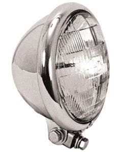 V-Factor Chrome 5 3/4" 5.75" Headlight Assembly Harley & Custom Chopper 12V