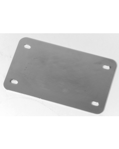 Chrome Plated Flat License Backing Plate 4" x 7" Universal Harley & Chopper