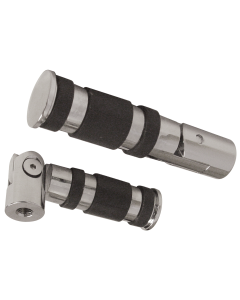 V-Factor Chrome Passenger Footrest 1-1/4 OD 3/8-16 Thread Harley & Custom