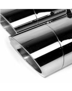 Power House Chrome 3.5" Slip-On Mufflers Slash Chrome Tip Harley Dresser 85-16
