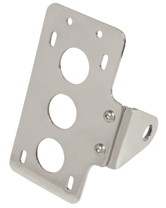 Mid USA 13130 V-Factor Chrome Side Mount License Plate Bracket Harley Metric