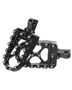Mid USA 44230 V-Factor Black Footpegs Male Mount Footpegs Harley Front/Rear Pegs