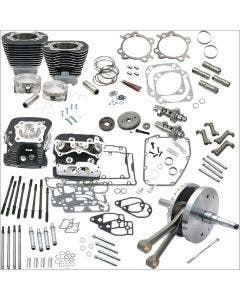 S&S Cycle 124" Hot Set-Up Kit w/ Big Bore Cylinders Cams Pistons Harley 07-16