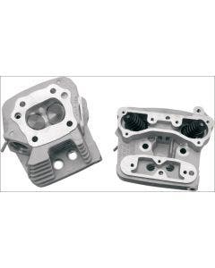 S&S Cycle Silver Cylinder Heads for Evolution EVO w/ Stock Style Pistons 84-99
