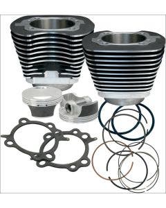 S&S Cycle 97" CI Big Bore Cylinder Kit Black 9.7:1 Compression 99-06 Harley