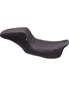 Mustang One-Piece 2-Up DD W/Red/Orange Stitch Squareback Seat 08-23 FL Models