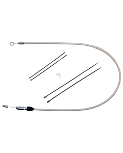 Magnum Quick Connect Braided 32" Upper Clutch Cable Polished Stainless 18-23 Softail